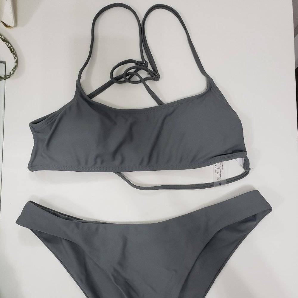 Greenish/Grey Bikini Size Medium SHEIN